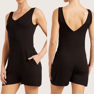 Boody Short Romper Lounge Black Large